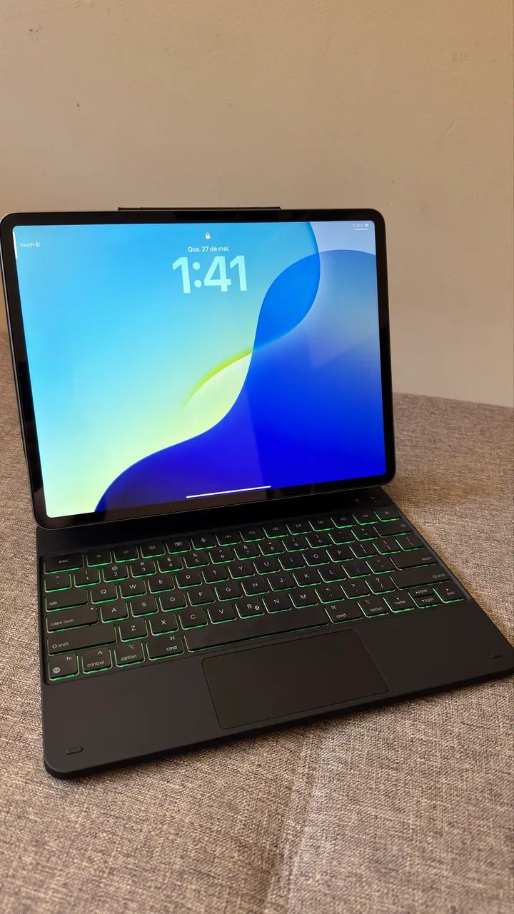 iPad Air 13 Polegadas M3 128GB + Teclado Bluetooth + Capa | Estado de Novo - Foto 2