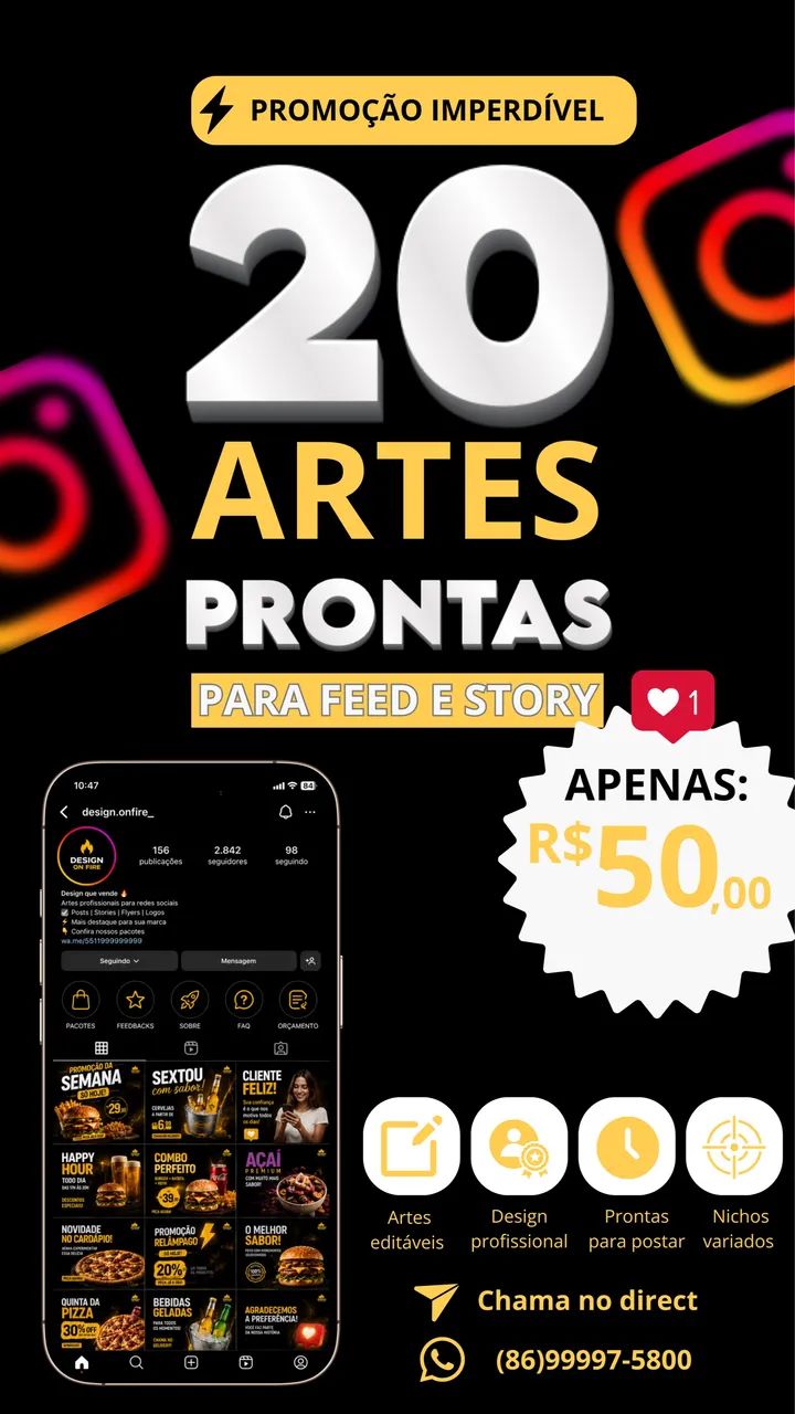 ARTES PRONTAS PARA INSTAGRAM 