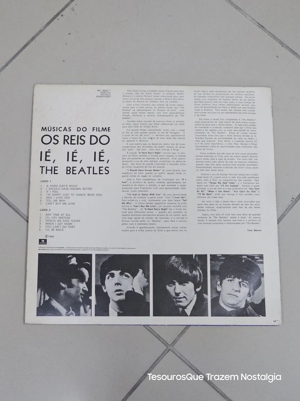 Vinil/Lp Beatles A Hard Day's Night Stereo 1988 - Foto 2