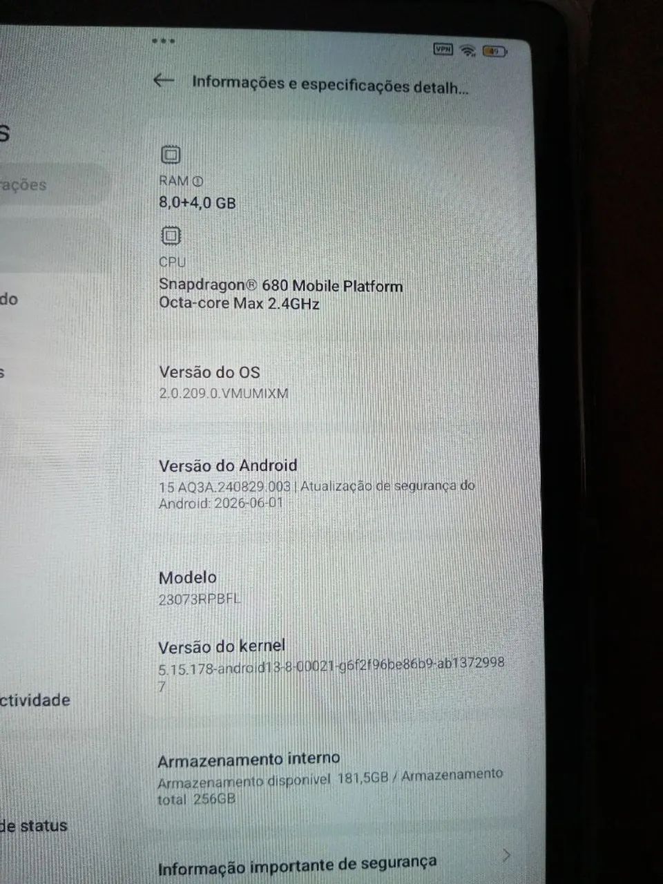 Xiaomi Redmi Pad SE tela de 11", 8 GB de RAM e 256 GB de armazenamento. - Foto 2