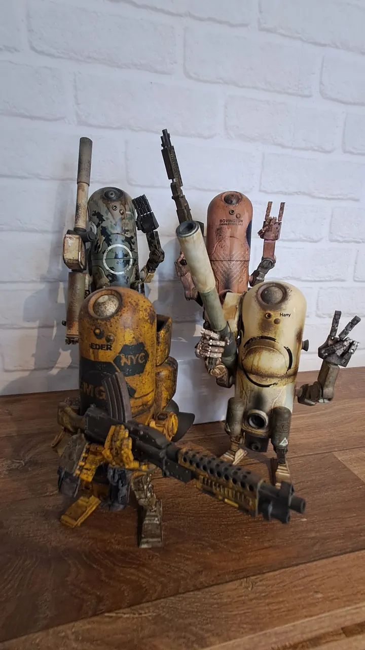 Set 4 Robôs Armstrong Wwrp 1/12 Threea Ashley Wood Raro