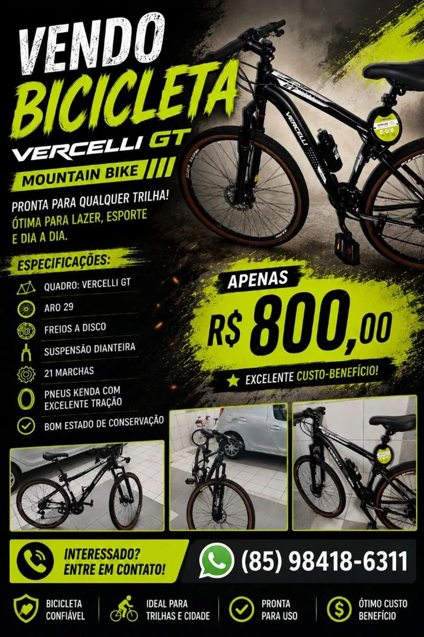 Bicicleta Vercelli GT Aro 29