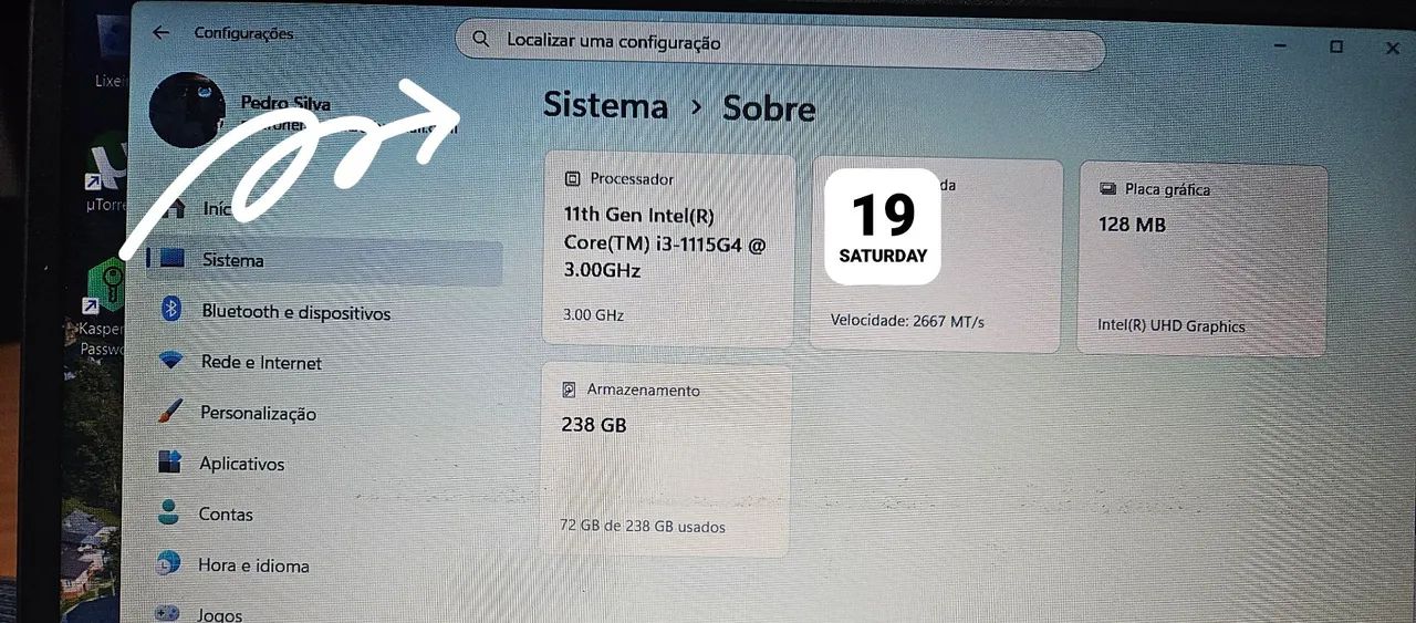 Notebook i3 11th - 8gb - ssd - tela full hd - Foto 3