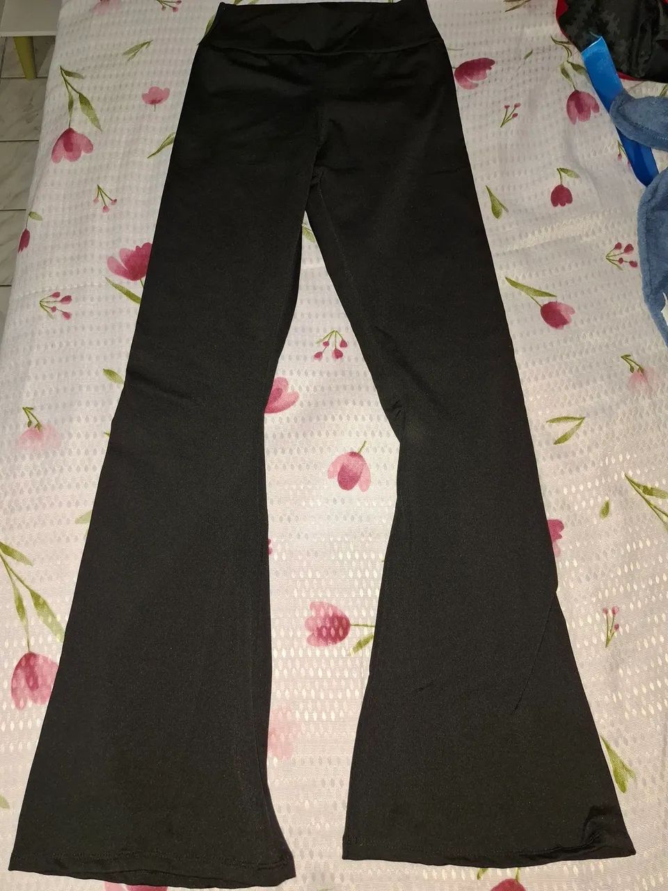 Calça Legging Flare Flanelada P