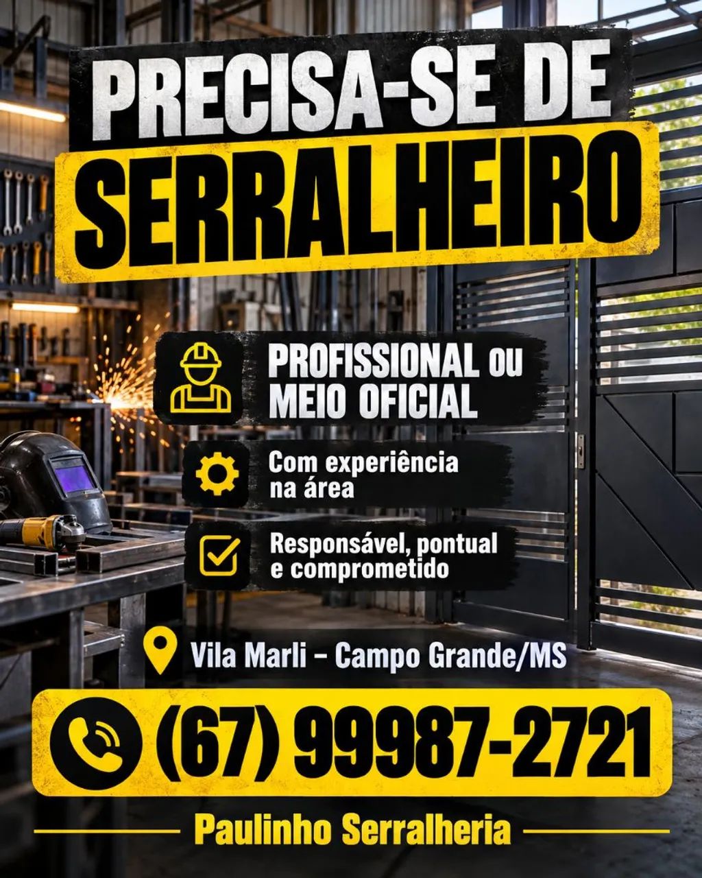 Vaga de serralheiro 