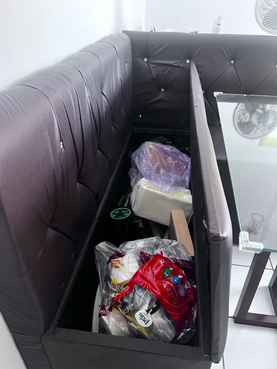 Canto alemão baú com mesa de vidro  - Foto 3