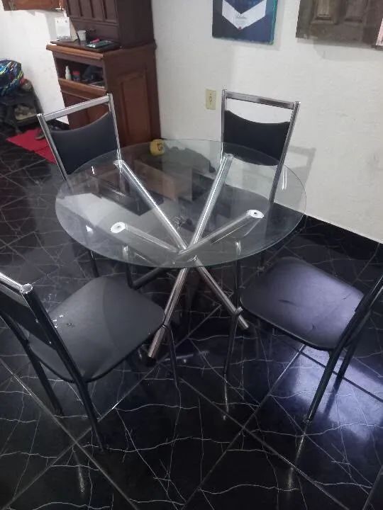 Mesa jantar redonda completa 