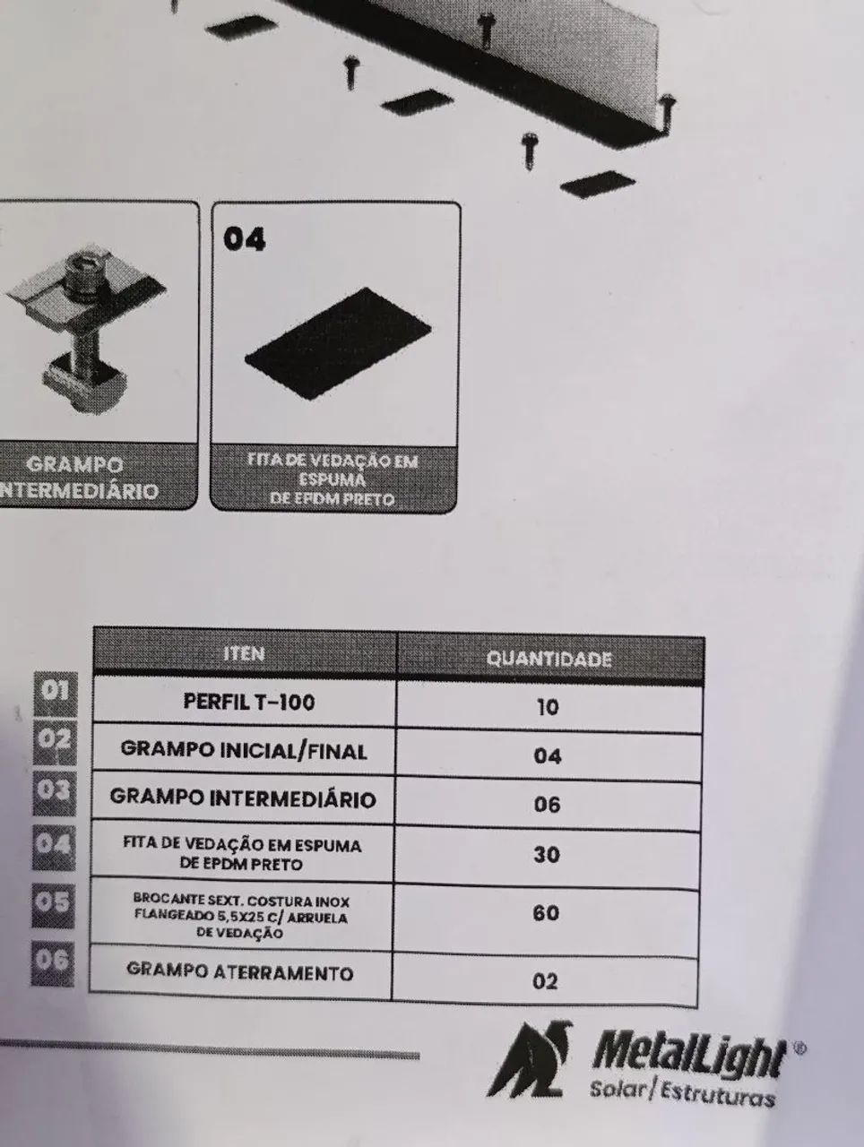 Estrutura Mini Trilho Painel Solar - Foto 4