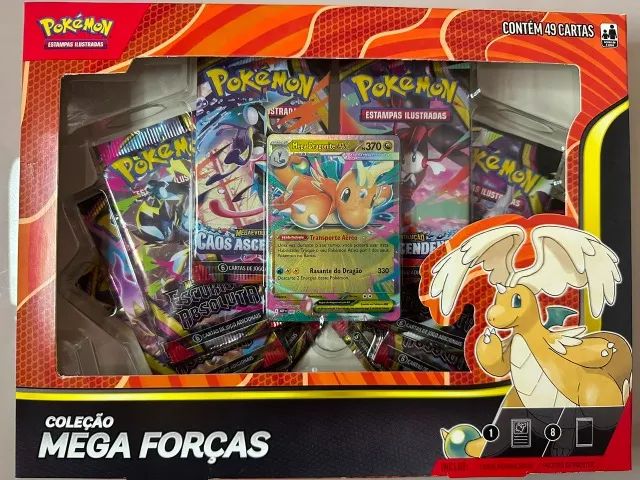 BOX COLEÇÃO MEGA FORÇAS - DRAGONITE EX  - POKEMON