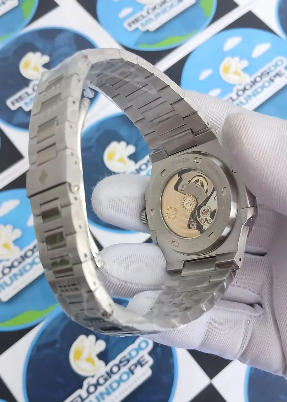 RELÓGIO PK PHILIPPE NAUTILUS FUNDO AZUL AUTOMÁTICO  - Foto 4