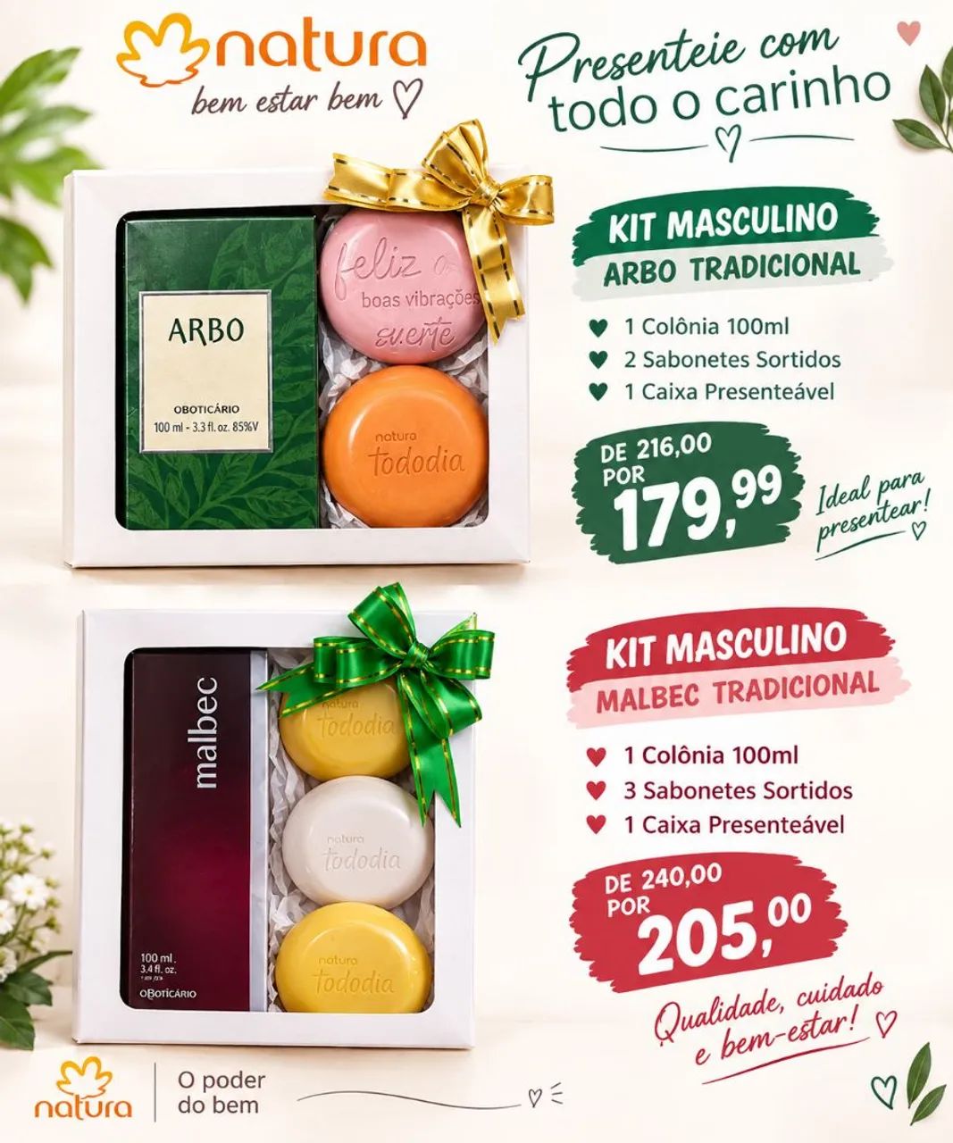 Kits Oboticario Natura Jequeti 