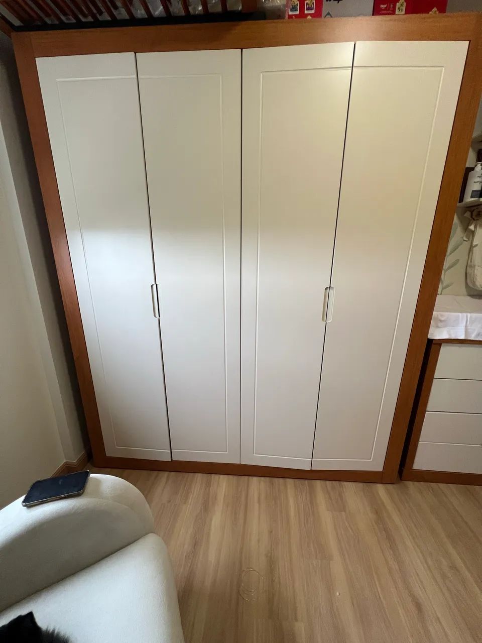 Jogo de quarto infantil - guarda roupa, cômoda e prateleira (matic)  - Foto 4