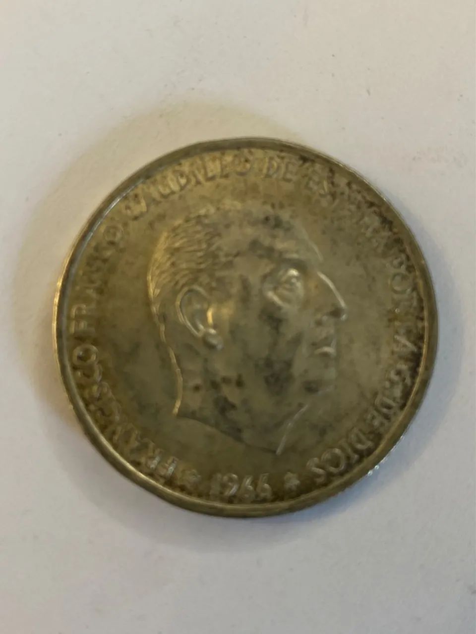 Moeda Prata 100 Pesetas Espanha 1966 - Estrela 68 SOB
