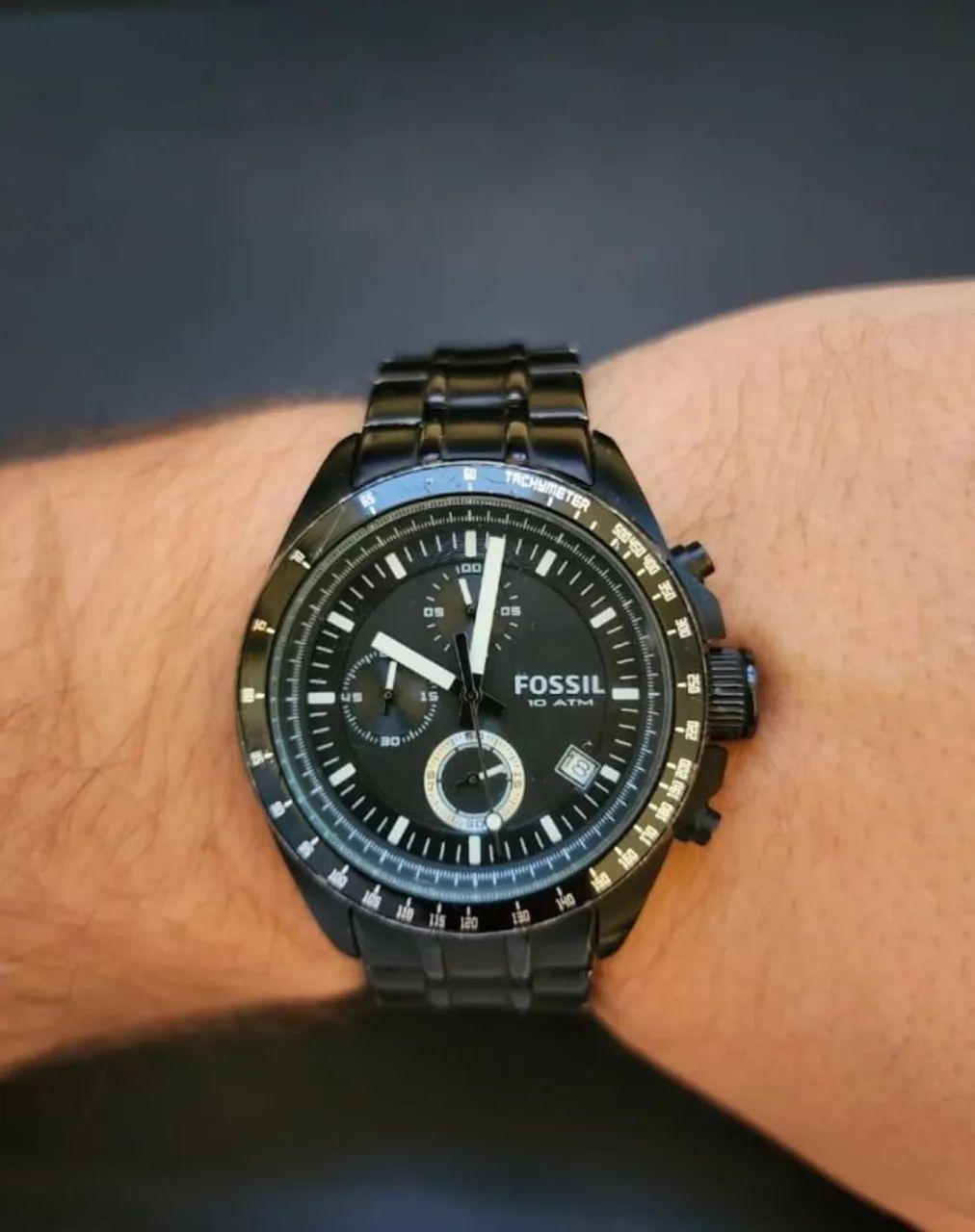 Relógio Fossil Decker CH2601 preto com caixa e manual