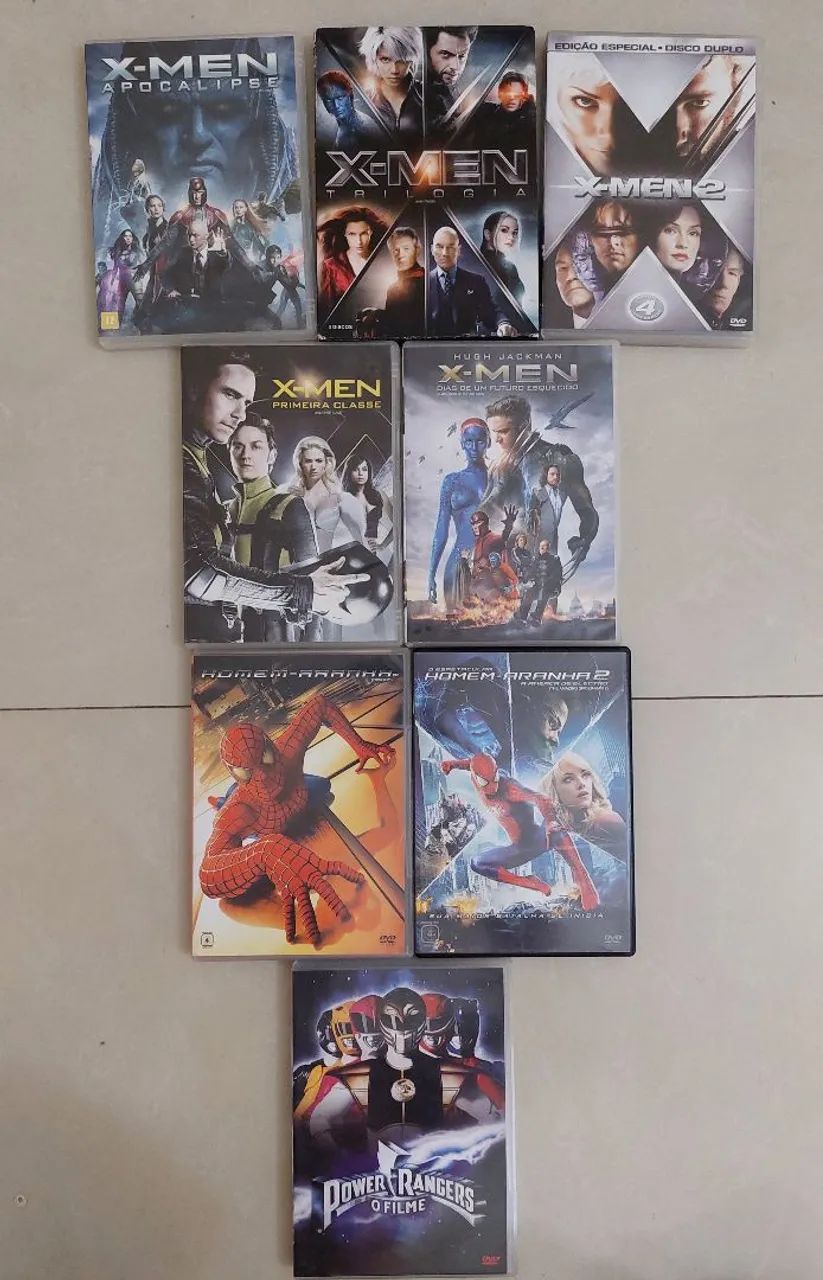 Dvd homem aranha Power Rangers X men ORIGINAIS - DVD, Blu-Ray e