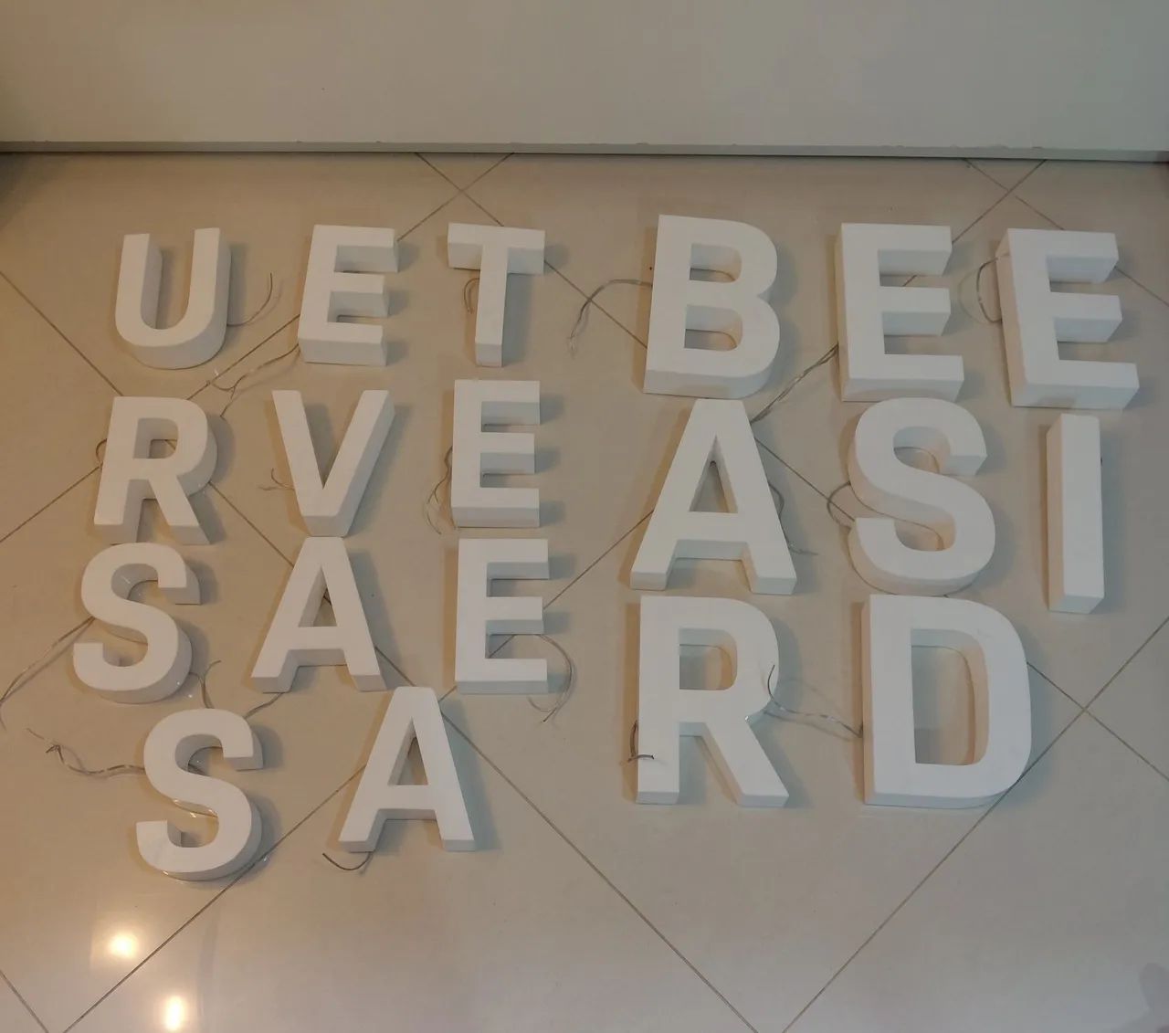 Letras Caixa Acrílico Branco com Led