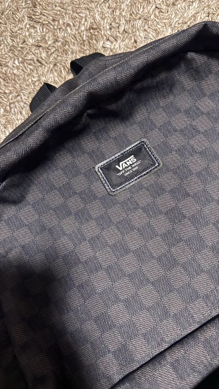 MOCHILA VANS OLD SKOOL CHECK BACKPACK BLACK CHARCOAL - Foto 2