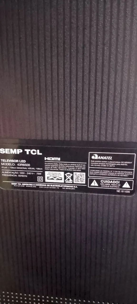 Tv Semp 43 p  com defeito  - Foto 3