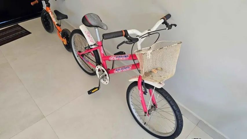 Bicicleta infantil menina aro 20 rosa - Foto 2
