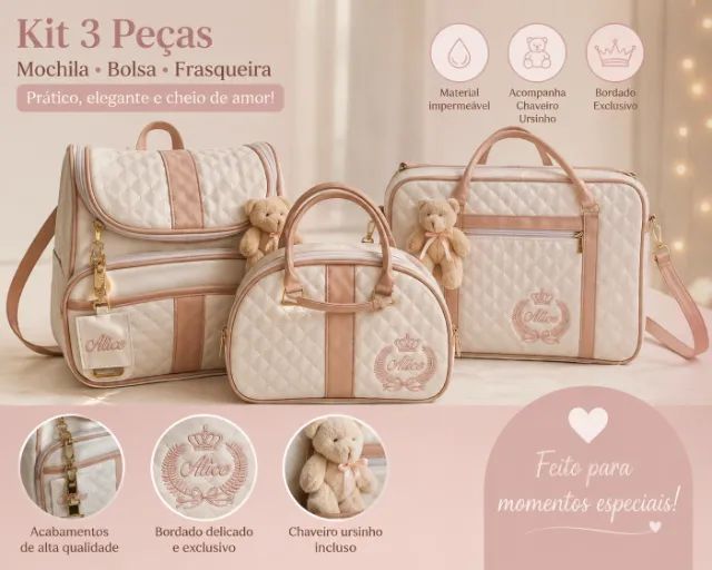 Conjunto de mala maternidade 