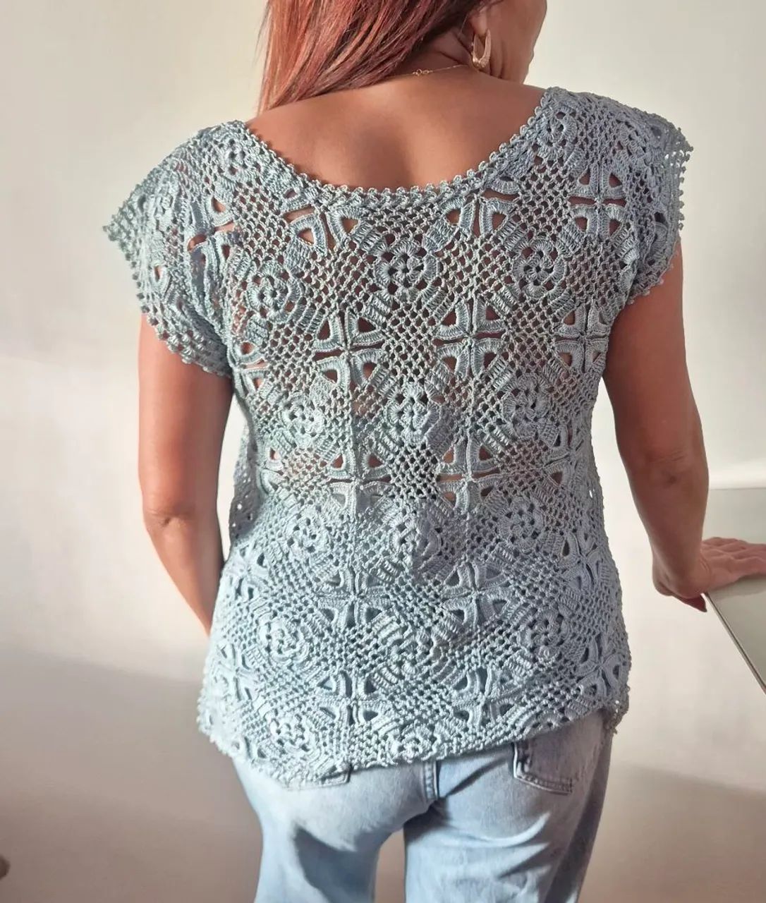 Blusa de croché, tamanho M, a R$ 60,00. - Foto 2
