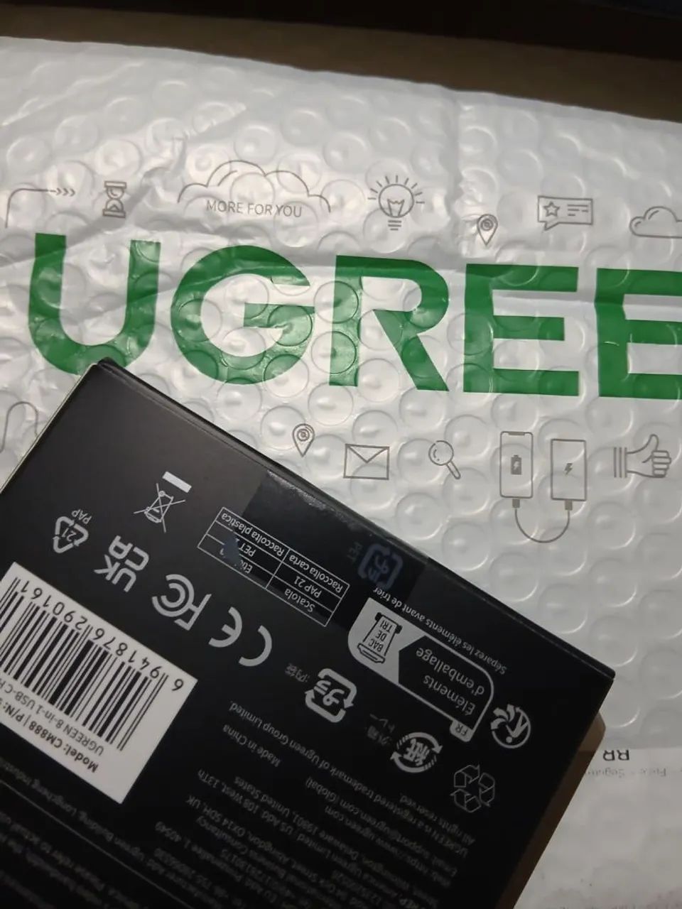  Hub UGREEN USB-C 8 em 1 4K - Novo e Lacrado 