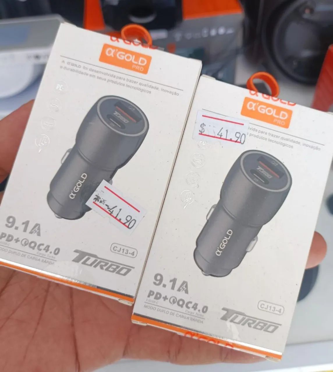 Carregador veicular turbo pro seu celular 30 minutos 