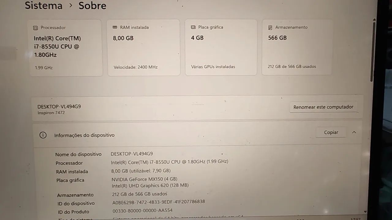 Notebook Dell inspiron 7472 - Foto 4