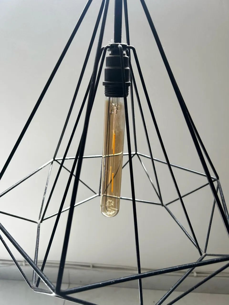Luminária pendente diamante 