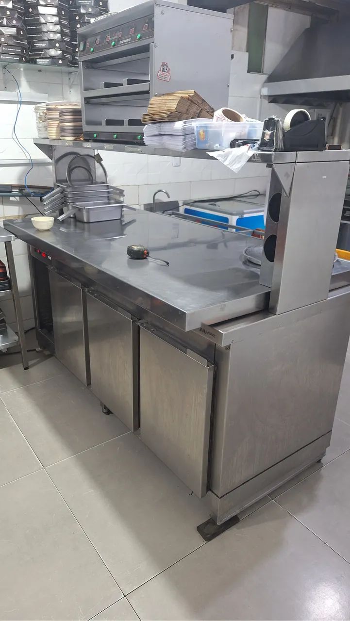 Balcão inox refrigerado 