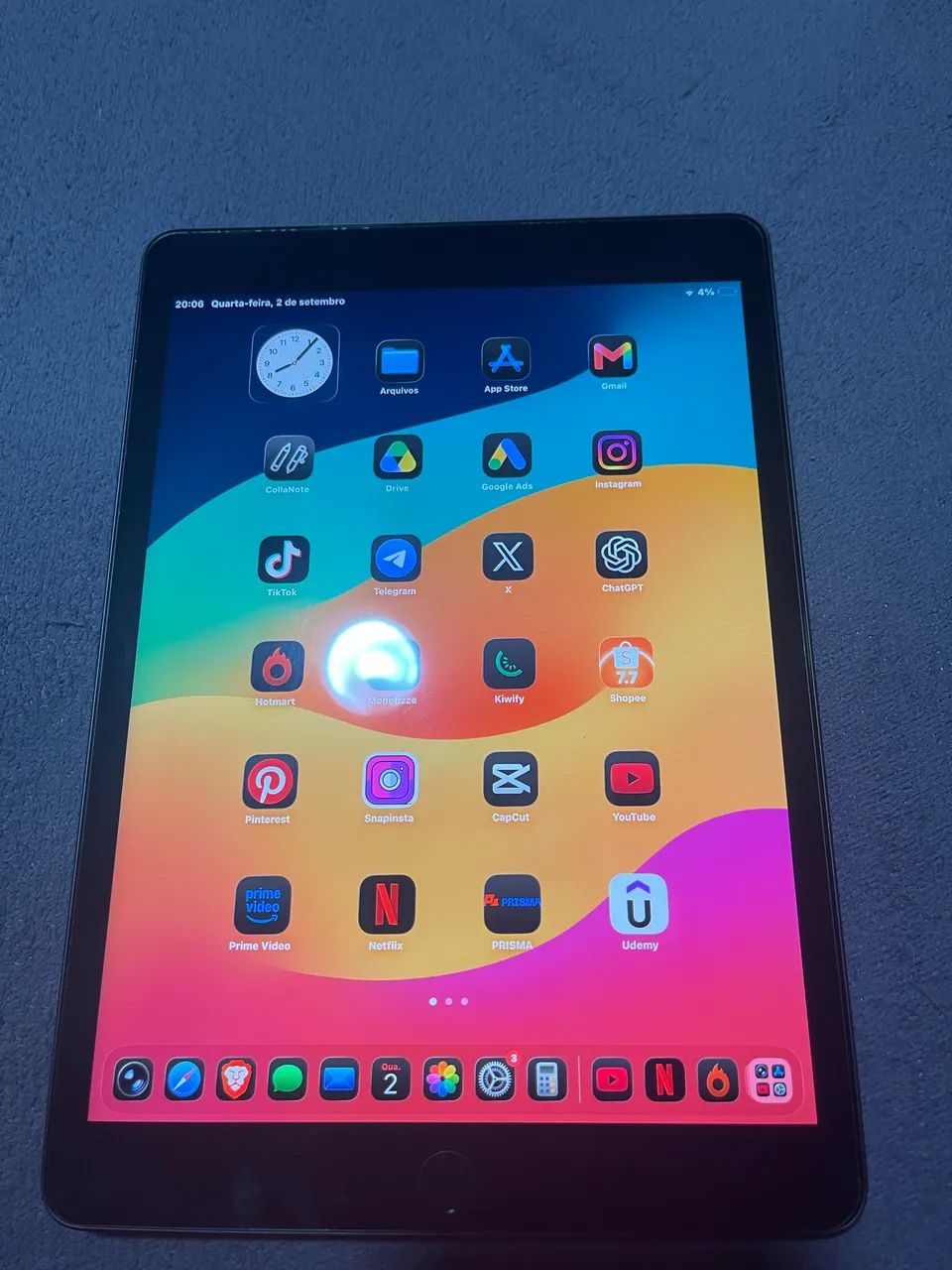iPad Apple 9th Geração 10,2? Wi-Fi 64gb Prata - Foto 4