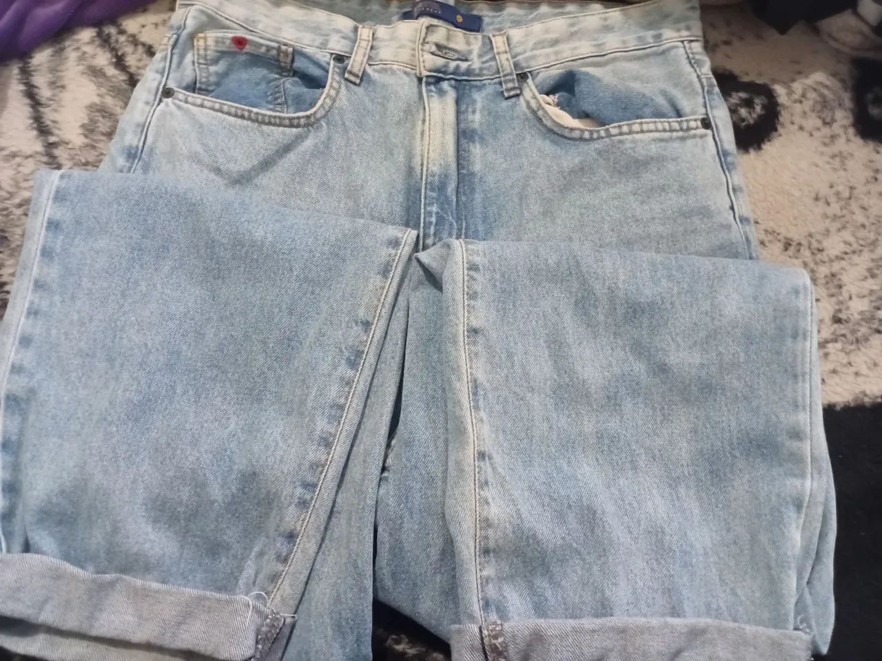 Calça flair azul 