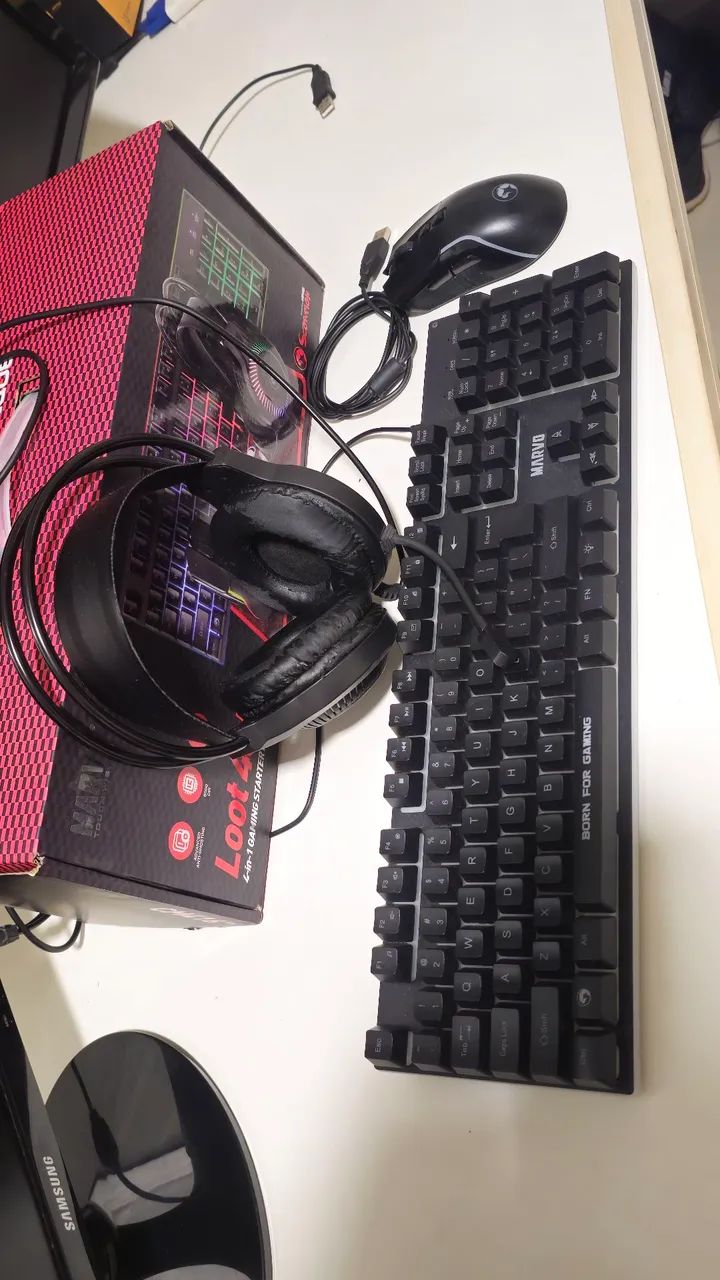 Kit Mouse, Teclado e Headset Gamer - Foto 2