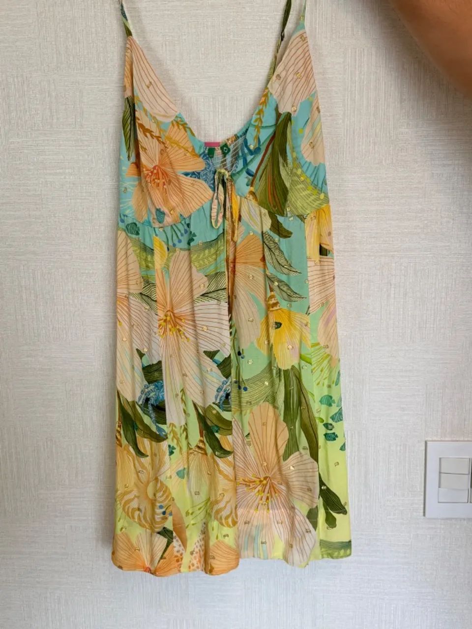 vestido farm estampado tropical m - Foto 4