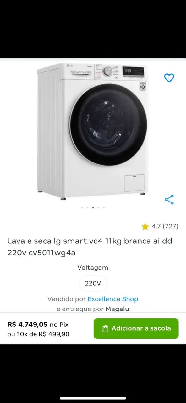 Máquina lava e seca 