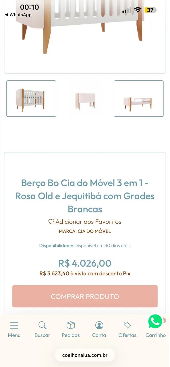 Berço marca Coelho na Lu - Foto 3