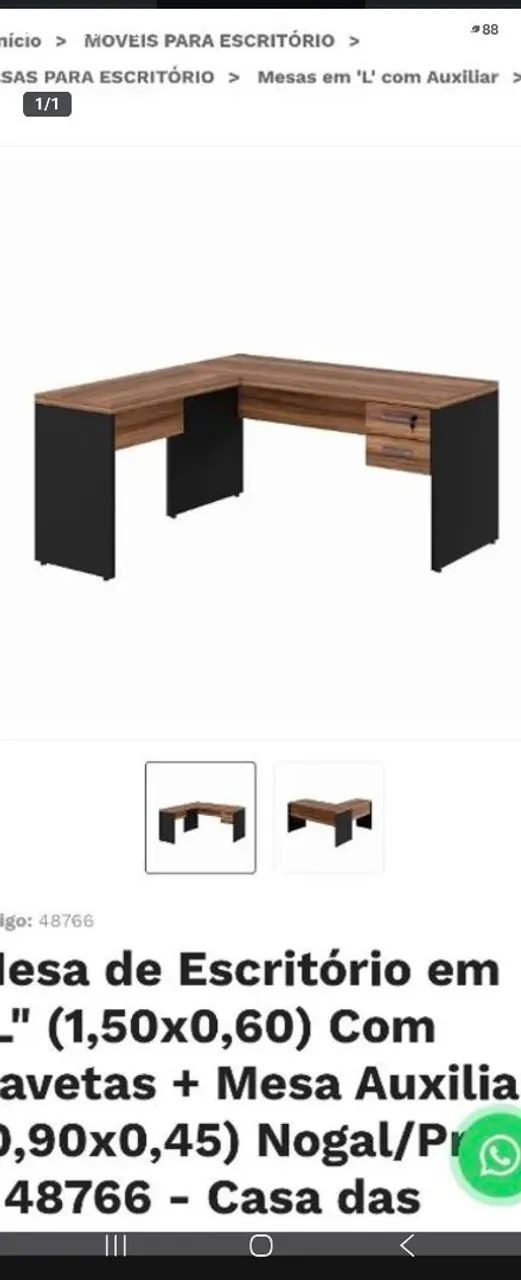 Mesa escritório em L - Foto 2