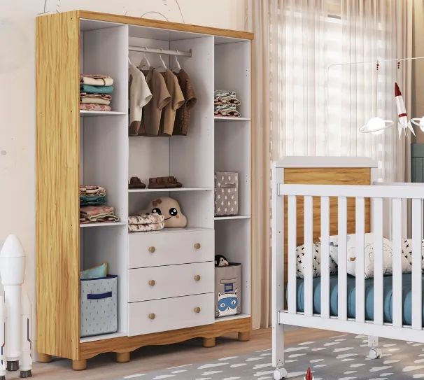 Guarda-Roupa MDF Lumi 4 Portas, Com Corrediças Telescopicas (Novo) - Foto 3