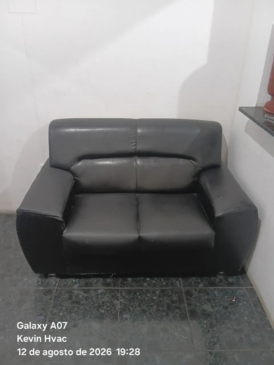 Sofa couro 3/2