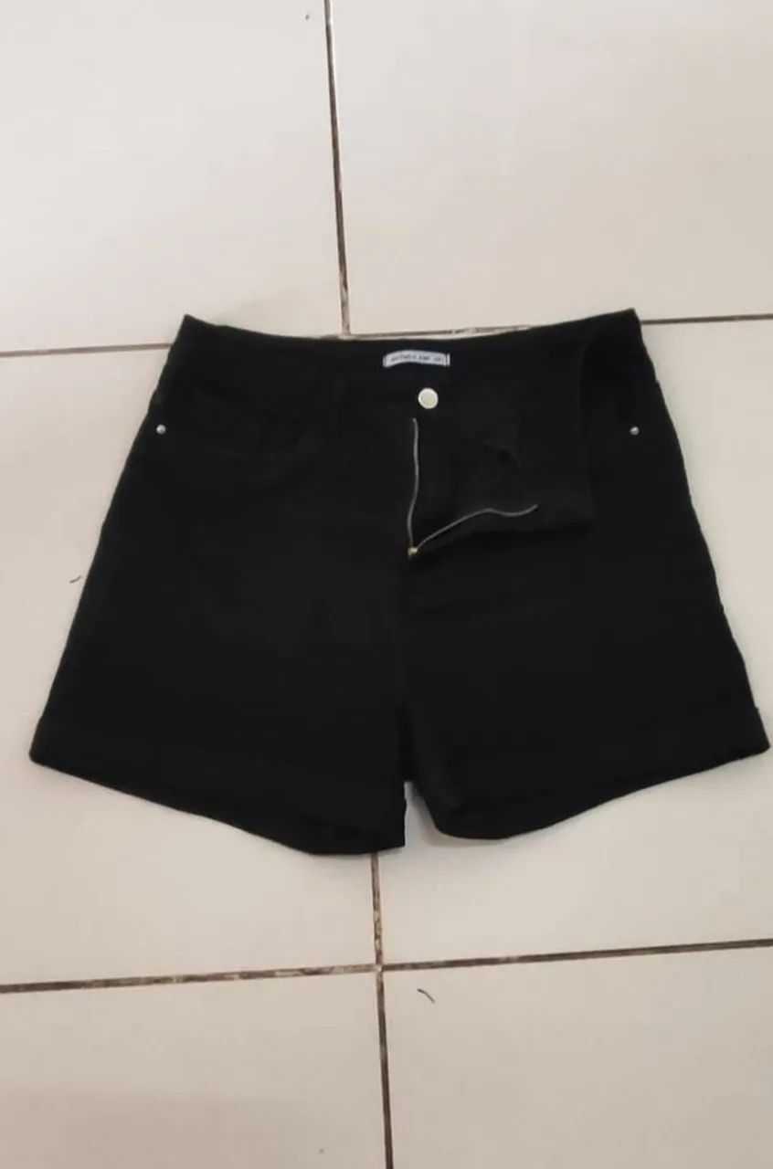 Short Jeans Preto 44