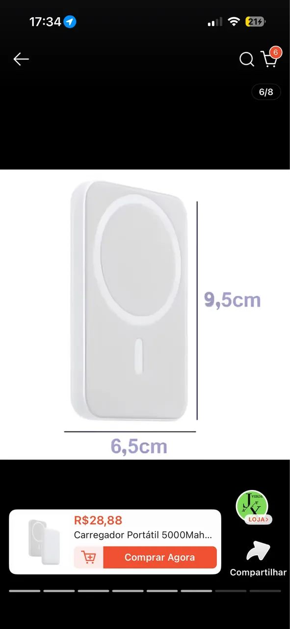 Power bank mag safe indução  - Foto 3