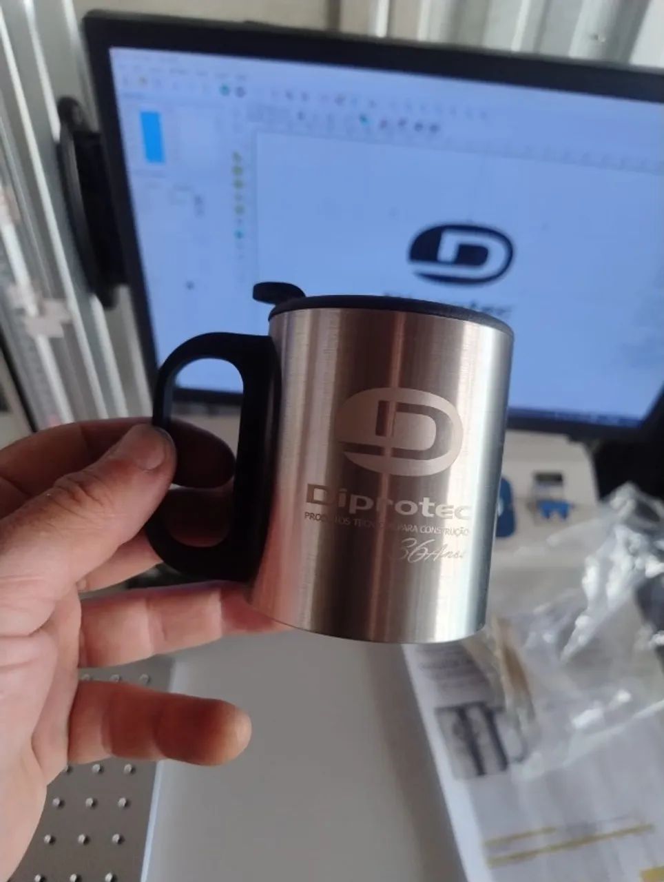 Caneca inox 180ml - Gravação laser com sua logo  - Foto 2