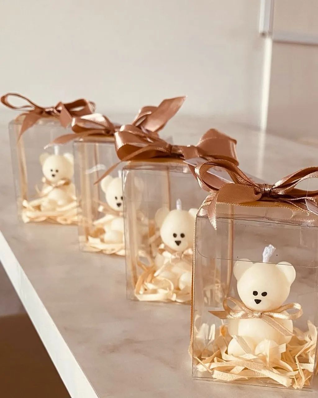 Lembrancinhas para festas e datas comemorativas velas de ursinho na caixa de acetato - Foto 2