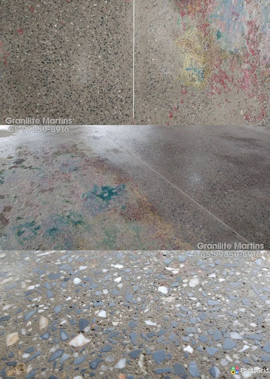 Limpeza de piso de Granilite e Remoção de Tinta Epóxi  - Foto 5