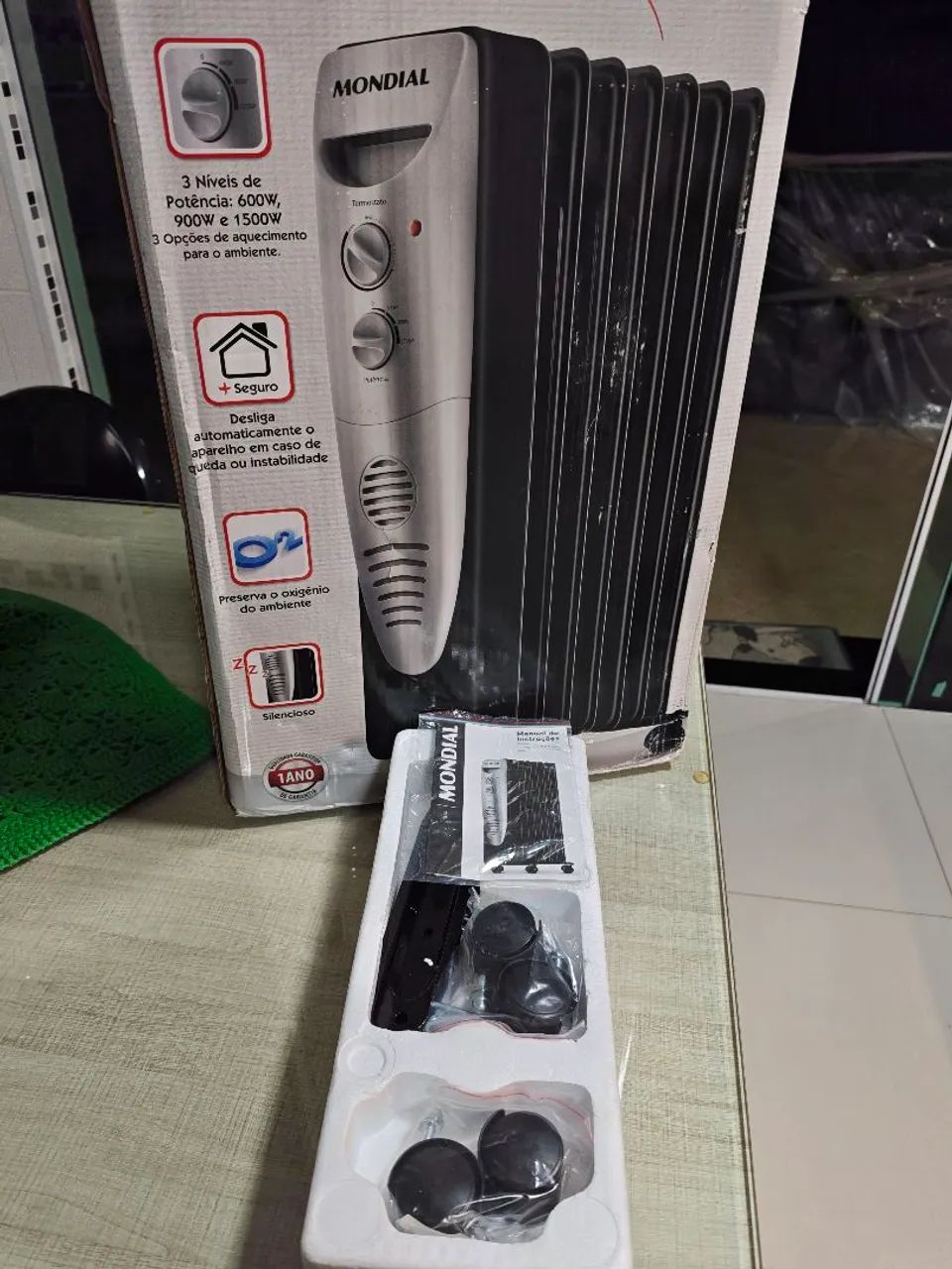 Aquecedor a óleo mondial 1500w 220v novo sem uso  - Foto 2