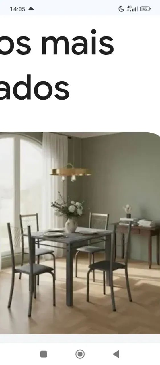 Mesa com 4 cadeiras 