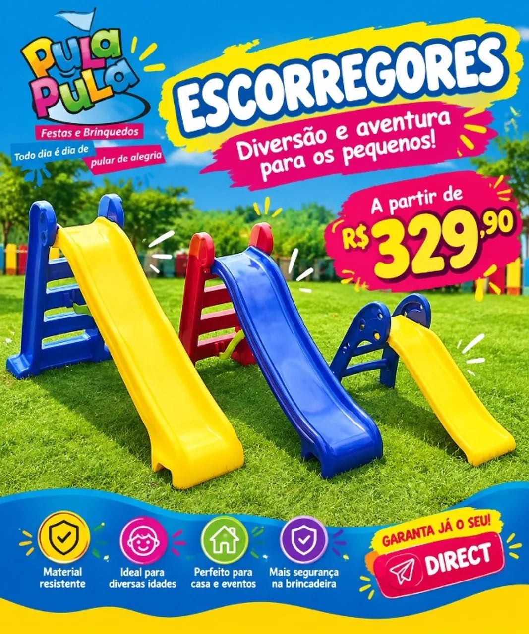 ESCORREGADORES, P, M e G -  PULA PULA PLAYGROUND 