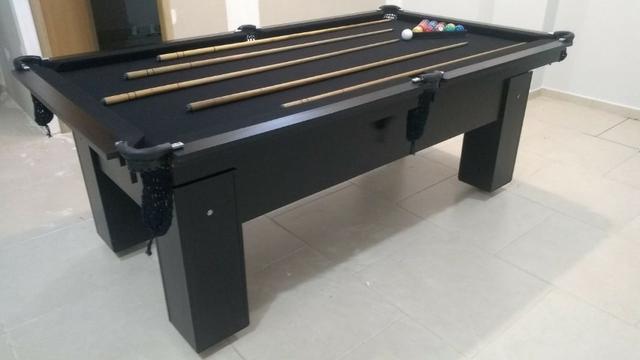 Mesa Charme Semi Oficial Cor Preta Tecido Preto Mod. FOQU9332 - Foto 2