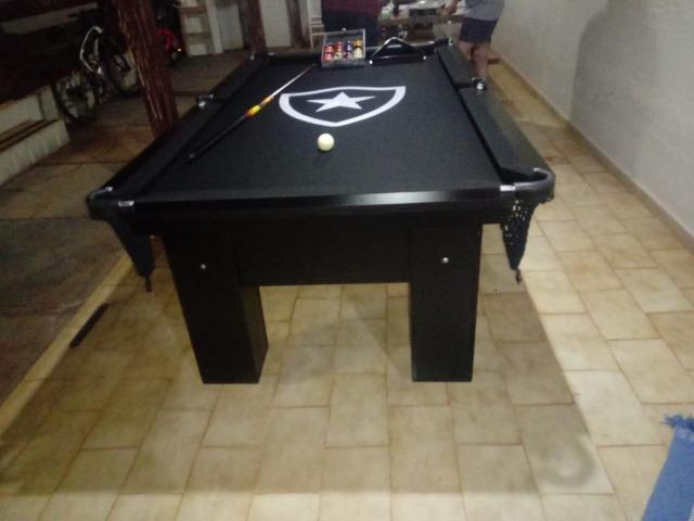 Mesa Charme Frete Grátis | Mesa Preta | Tecido Preto | Botafogo | Modelo: TGOQ1444