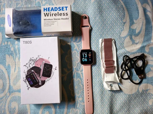 Relógio Smartwatch T80 Bluetooth Pressão Arterial Frequência